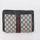 CELINE Fendi Gucci Cartier Macadam Canvas Pouch Leather 8 Set Blue Auth 148967-6