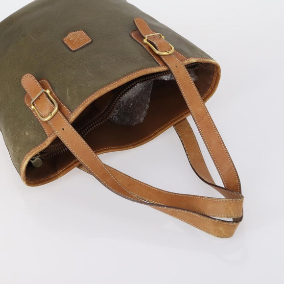 CELINE Macadam Canvas Shoulder Bag PVC 3 Set Beige Brown Auth 148968