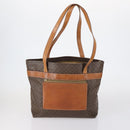 CELINE Macadam Canvas Shoulder Bag PVC 3 Set Beige Brown Auth 148968-2