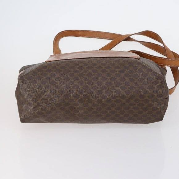 CELINE Macadam Canvas Shoulder Bag PVC 3 Set Beige Brown Auth 148968