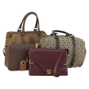 CELINE Cartier Fendi Bag PVC Leather 4 Set Beige Brown Bordeaux Auth 148969-1