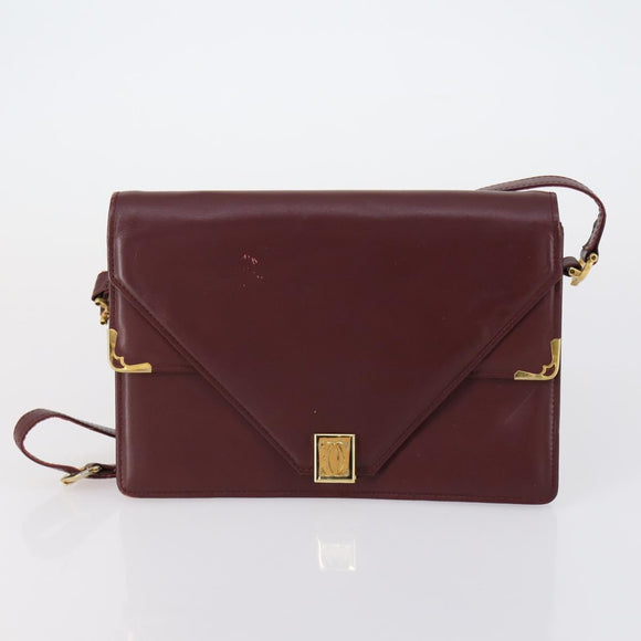CELINE Cartier Fendi Bag PVC Leather 4 Set Beige Brown Bordeaux Auth 148969