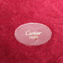 CARTIER Jewelry case Jewelry Box Leather Bordeaux Gold Auth 148970-17