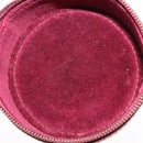 CARTIER Jewelry case Jewelry Box Leather Bordeaux Gold Auth 148970-10