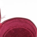 CARTIER Jewelry case Jewelry Box Leather Bordeaux Gold Auth 148970-11