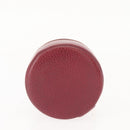 CARTIER Jewelry case Jewelry Box Leather Bordeaux Gold Auth 148970-6