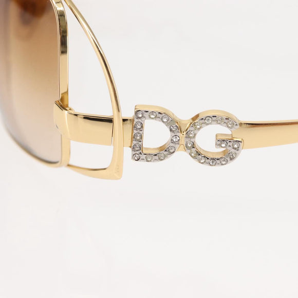 DOLCE&GABBANA Sunglasses plastic Brown Auth 148972