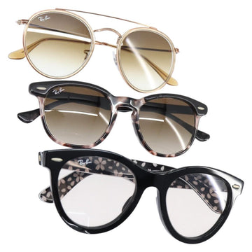 Ray-Ban Sunglasses plastic 3 Set Black Auth 148976