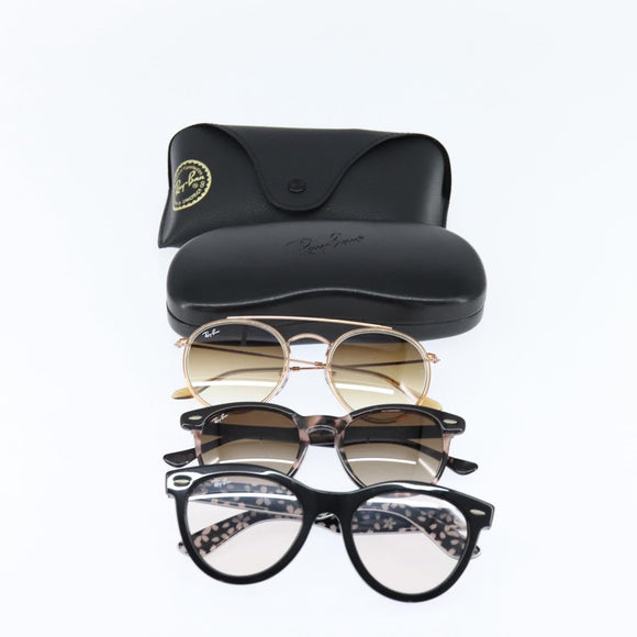 Ray-Ban Sunglasses plastic 3 Set Black Auth 148976