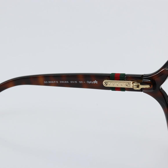 GUCCI Web Sherry Line Sunglasses plastic Brown Auth 148978