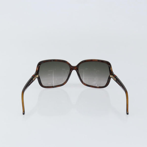 GUCCI Web Sherry Line Sunglasses plastic Brown Auth 148978