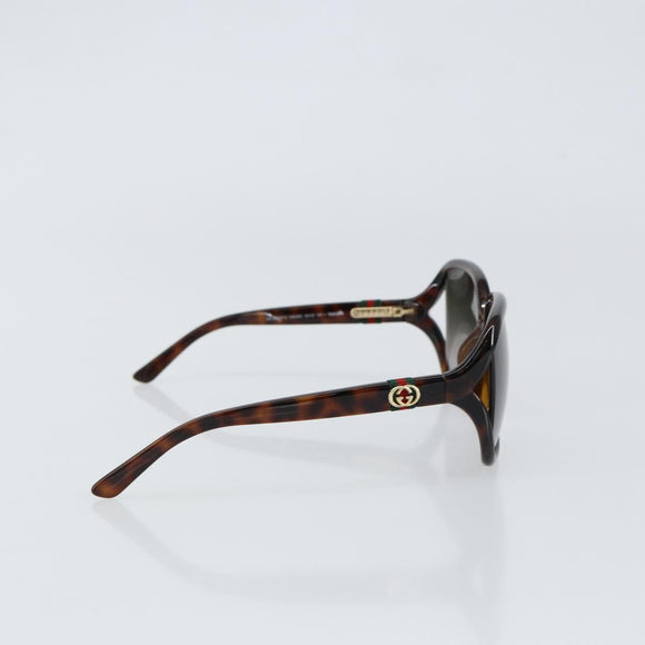 GUCCI Web Sherry Line Sunglasses plastic Brown Auth 148978