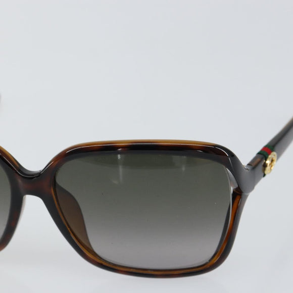 GUCCI Web Sherry Line Sunglasses plastic Brown Auth 148978