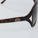 GUCCI Web Sherry Line Sunglasses plastic Brown Auth 148978-8