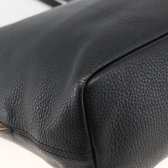 ETRO Tote Bag Leather Gold Black Auth 148984