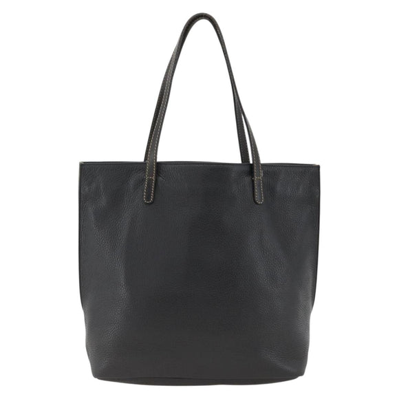 ETRO Tote Bag Leather Gold Black Auth 148984