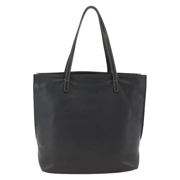 ETRO Tote Bag Leather Gold Black Auth 148984
