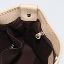 HUNTING WORLD Shoulder Bag Canvas Beige Silver Auth 148985-18