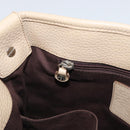 HUNTING WORLD Shoulder Bag Canvas Beige Silver Auth 148985-19