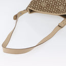 HUNTING WORLD Shoulder Bag Canvas Beige Silver Auth 148985-7