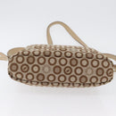 HUNTING WORLD Shoulder Bag Canvas Beige Silver Auth 148985-5