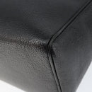 CELINE Hand Bag Leather Black Gold Auth 149040-14