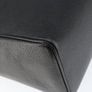 CELINE Hand Bag Leather Black Gold Auth 149040-15