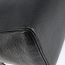 CELINE Hand Bag Leather Black Gold Auth 149040-9