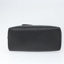 CELINE Hand Bag Leather Black Gold Auth 149040-5