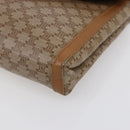 CELINE Macadam Canvas Shoulder Bag PVC Beige Gold Auth 149041-9