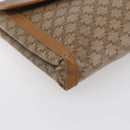 CELINE Macadam Canvas Shoulder Bag PVC Beige Gold Auth 149041-14