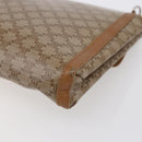 CELINE Macadam Canvas Shoulder Bag PVC Beige Gold Auth 149041-15