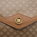 CELINE Macadam Canvas Shoulder Bag PVC Beige Gold Auth 149041-17