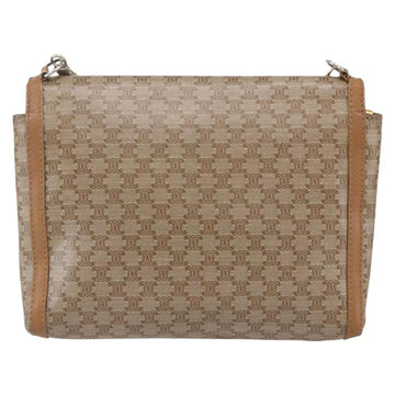 CELINE Macadam Canvas Shoulder Bag PVC Beige Gold Auth 149041 - 0