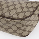 GUCCI GG Supreme Web Sherry Line Shoulder Bag PVC Beige Auth 149043-16