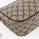 GUCCI GG Supreme Web Sherry Line Shoulder Bag PVC Beige Auth 149043-17
