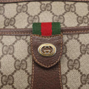 GUCCI GG Supreme Web Sherry Line Shoulder Bag PVC Beige Auth 149043-18