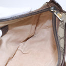 GUCCI GG Supreme Web Sherry Line Shoulder Bag PVC Beige Auth 149043-20