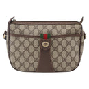 GUCCI GG Supreme Web Sherry Line Shoulder Bag PVC Beige Auth 149043-13