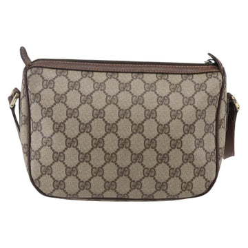 GUCCI GG Supreme Web Sherry Line Shoulder Bag PVC Beige Auth 149043 - 0