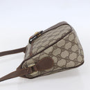 GUCCI GG Supreme Web Sherry Line Shoulder Bag PVC Beige Auth 149043-3
