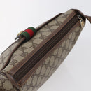 GUCCI GG Supreme Web Sherry Line Shoulder Bag PVC Beige Auth 149043-6