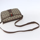 GUCCI GG Supreme Web Sherry Line Shoulder Bag PVC Beige Auth 149043-7