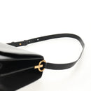 Salvatore Ferragamo Gancini Joan Shoulder Bag Leather Black Gold Auth 149044V-10