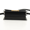 Salvatore Ferragamo Gancini Joan Shoulder Bag Leather Black Gold Auth 149044V-11