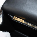 Salvatore Ferragamo Gancini Joan Shoulder Bag Leather Black Gold Auth 149044V-26