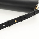 Salvatore Ferragamo Gancini Joan Shoulder Bag Leather Black Gold Auth 149044V-9