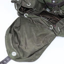 PRADA Backpack Nylon Khaki Silver Auth 149045-9