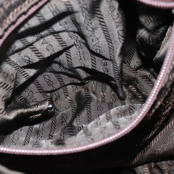 PRADA Backpack Nylon Khaki Silver Auth 149045