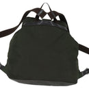 PRADA Backpack Nylon Khaki Silver Auth 149045-2